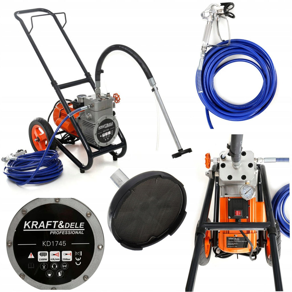 Hidrodinaminis dažymo agregatas Kraft&Dele 1500 W 225 Bar