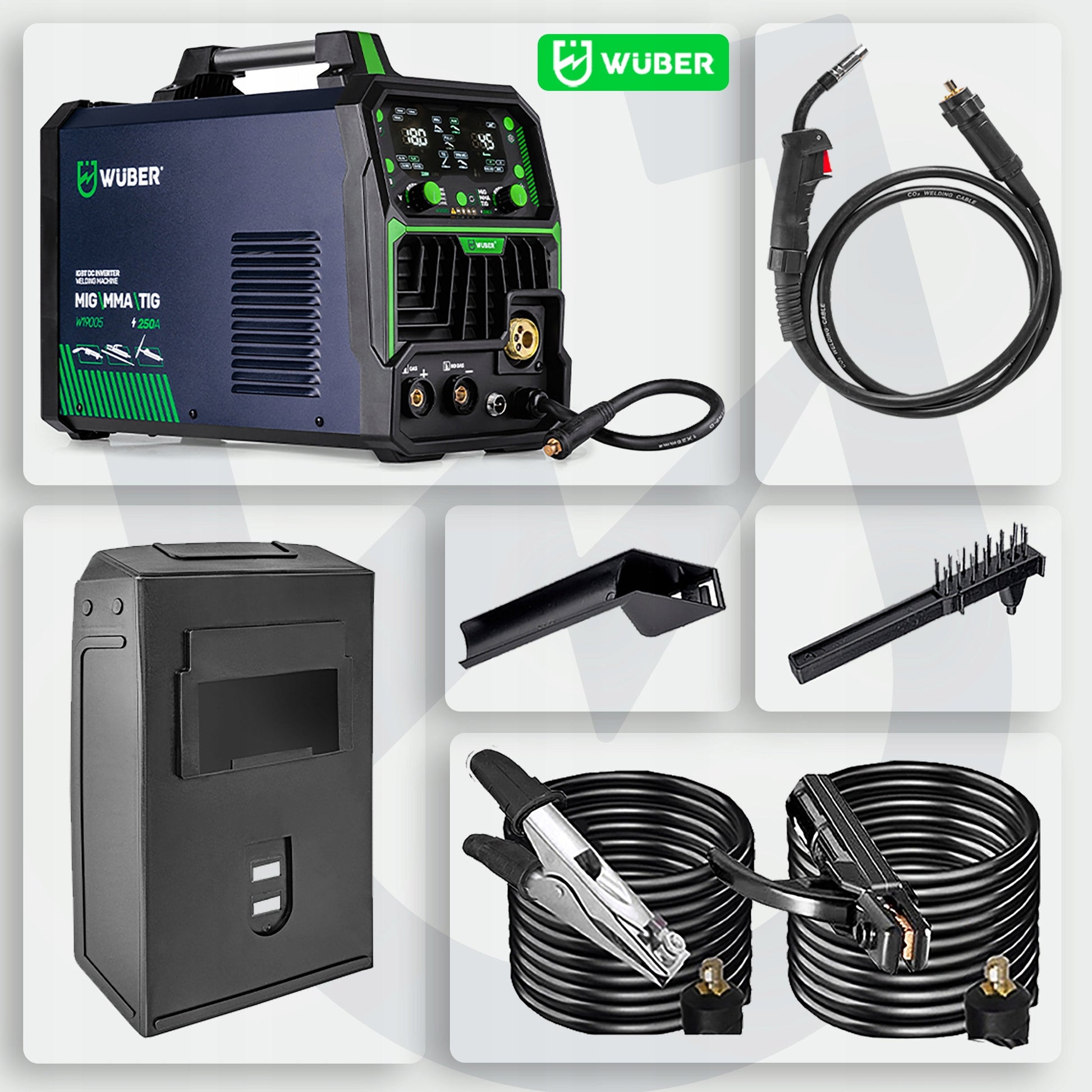Inverterinis pusautomatis suvirinimo aparatas Wuber MIG FLUX / MMA / TIG / MIG-MAG / 250a