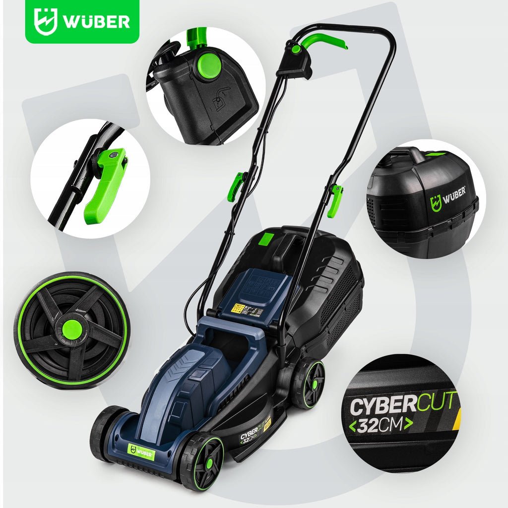 Elektrinė vejapjovė WUBER 1200W – galinga, lengva ir manevringa