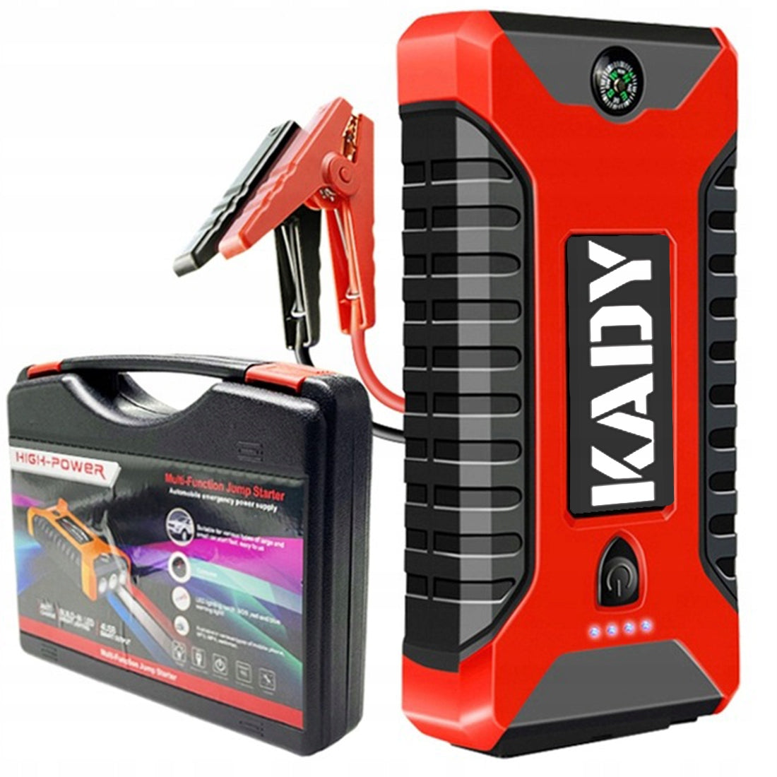 Variklio užvedimo įrenginys su Powerbank ir žibintuvėliu KADY