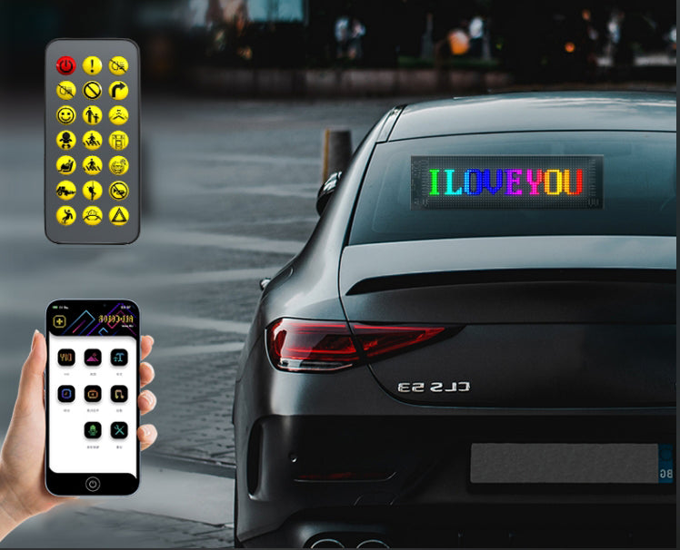 Lanksti LED juosta „Devil Eyes“ su programuojamu ekranu ir „Bluetooth“ valdymu sunkvežimiams