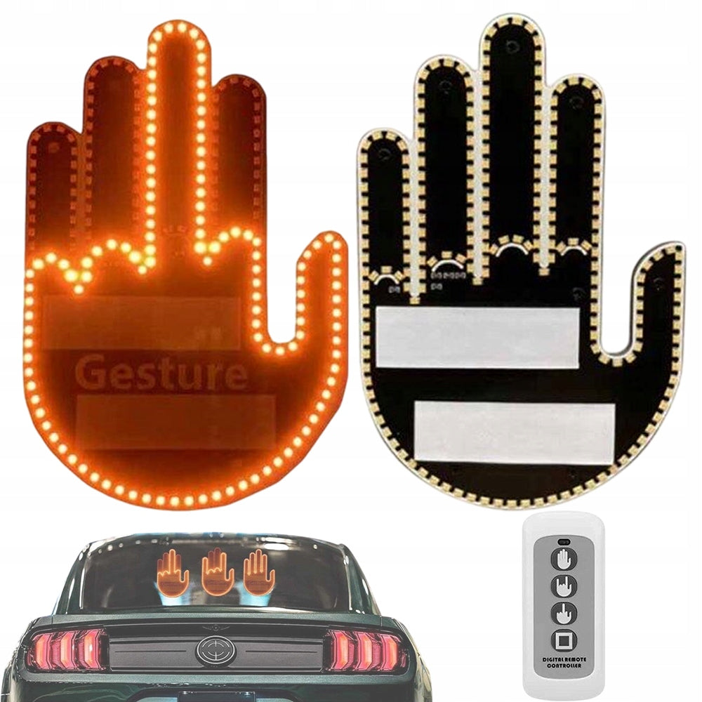 LED rankos gestų indikatorius automobiliui su nuotolinio valdymo pultu