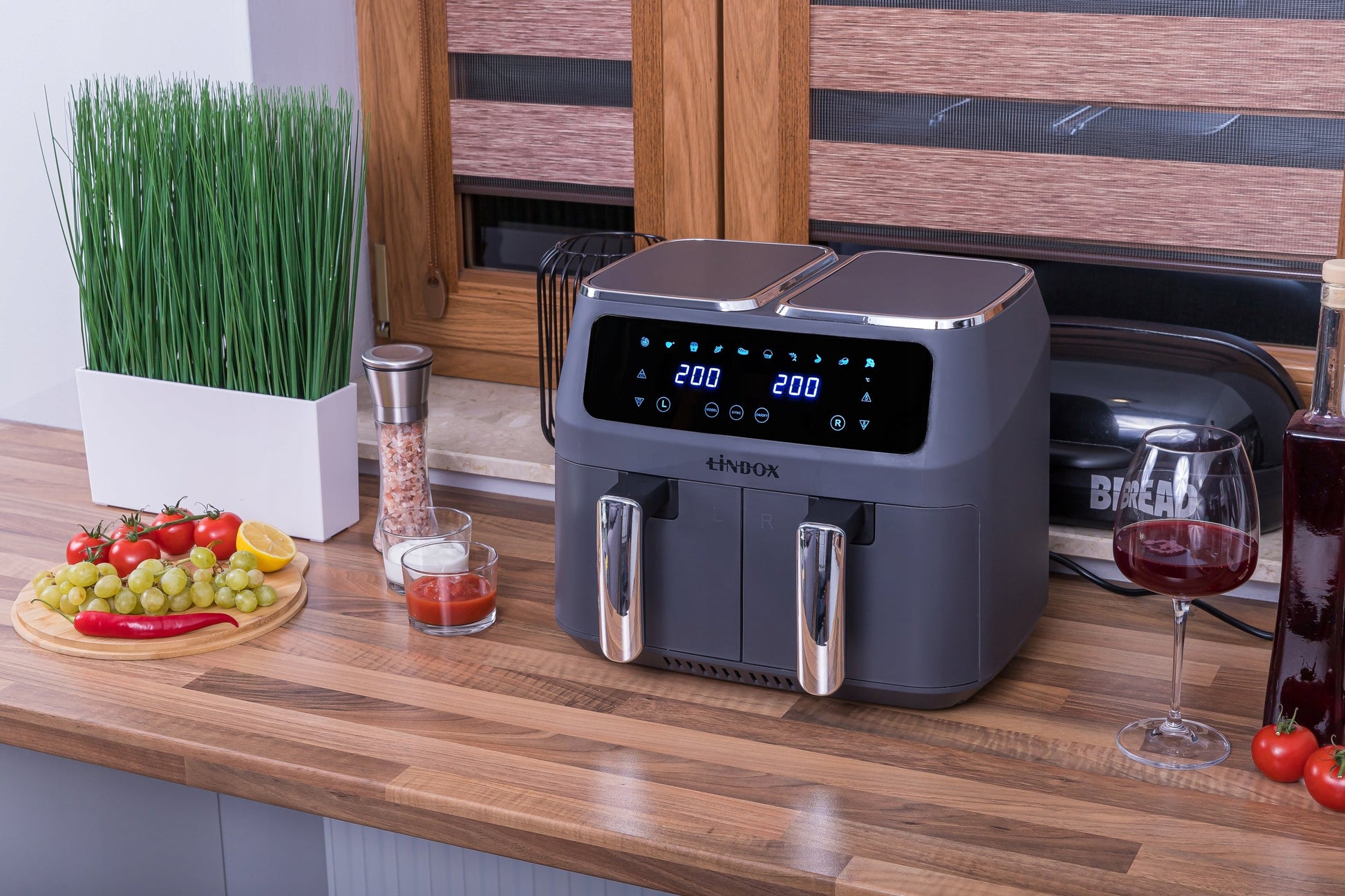 Karšto oro gruzdintuvė 8 l Linbox AIR FRYER 4/4