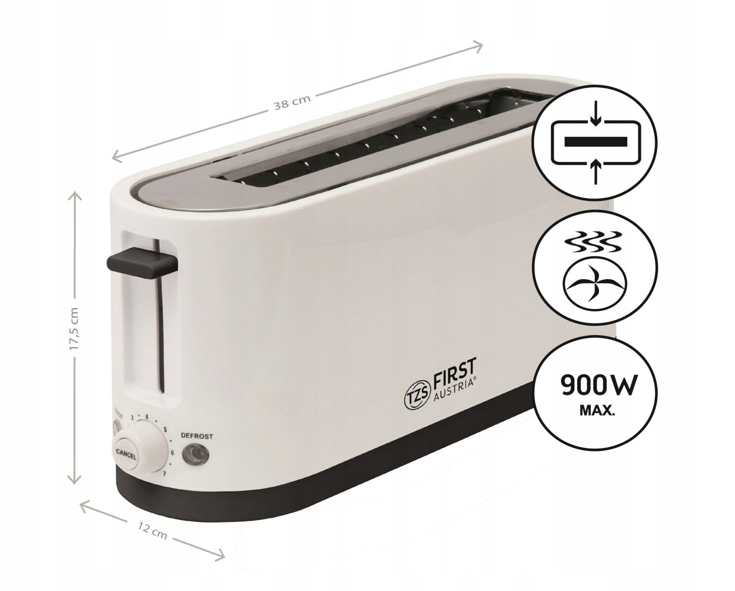 Elektrinis skrudintuvas 900 W su šildymo ir atšildymo funkcijomis – FIRST AUSTRIA 5368-4
