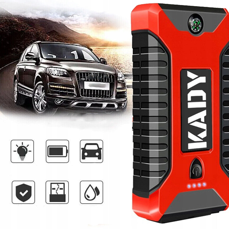 Variklio užvedimo įrenginys su Powerbank ir žibintuvėliu KADY