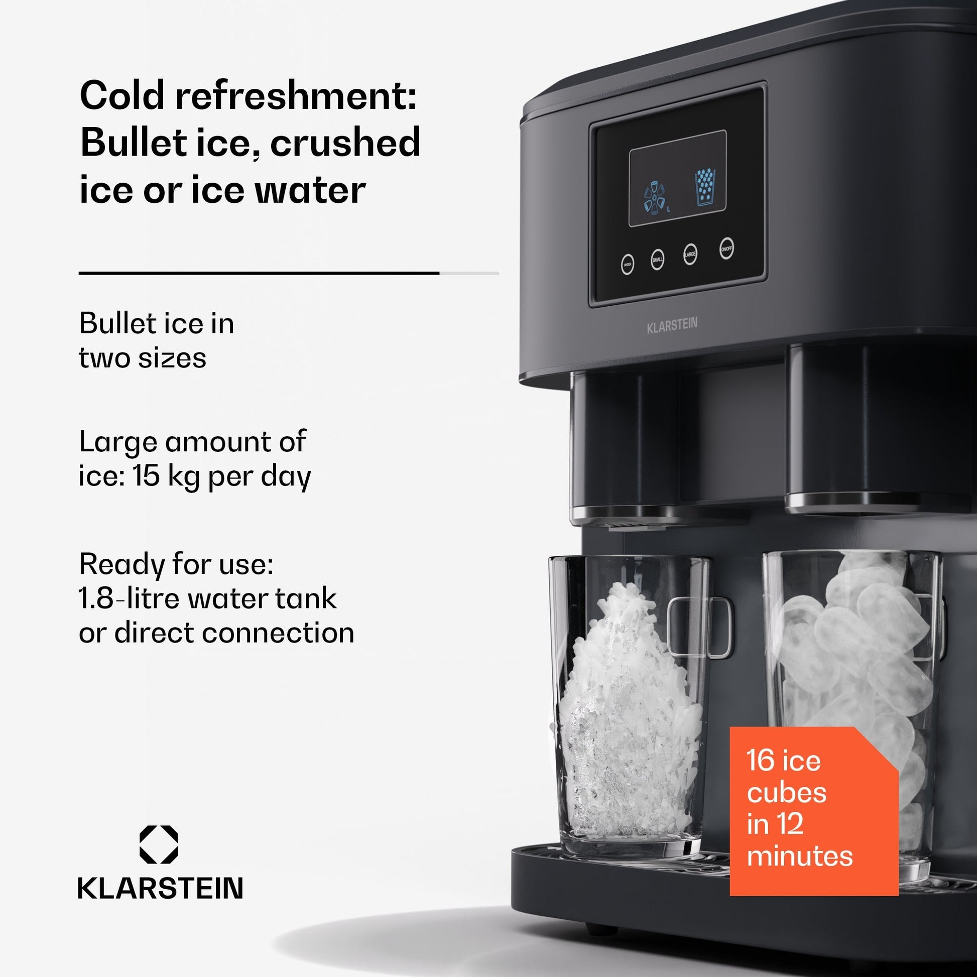 Ledukų gaminimo ir smulkintuvo aparatas 3in1 Klarstein Eiszeit Crush