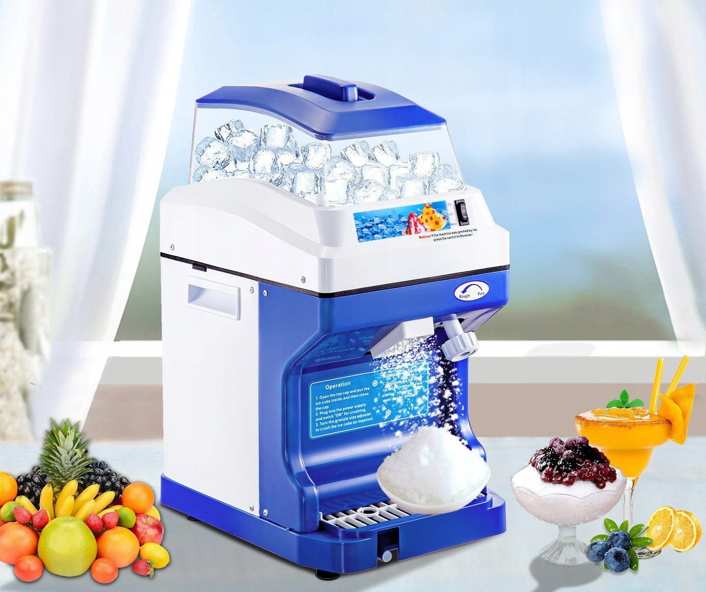 Elektrinis ledo smulkintuvas ir granitorius – gastro ledo gaminimo aparatas Xtech SICB-S1
