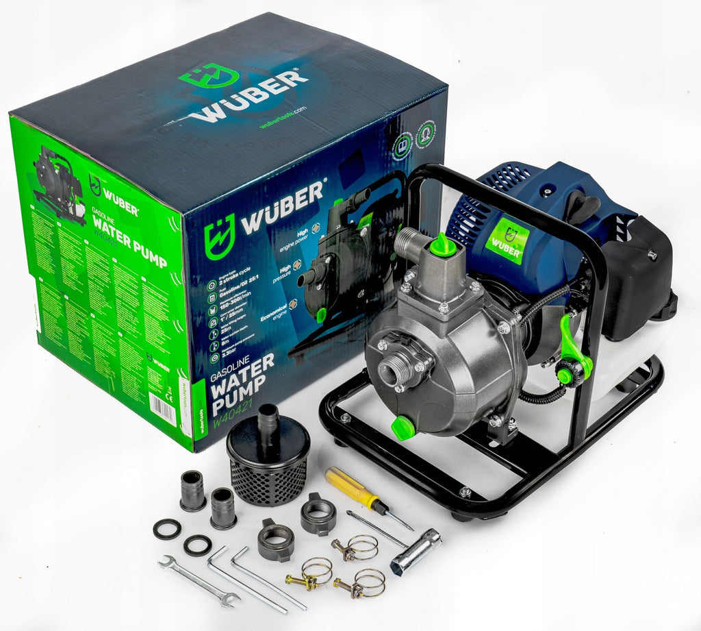 WUBER 1" Benzininis Motosiurblys – 5.2 AG, 18 000 l/h, su priedais ir alyva