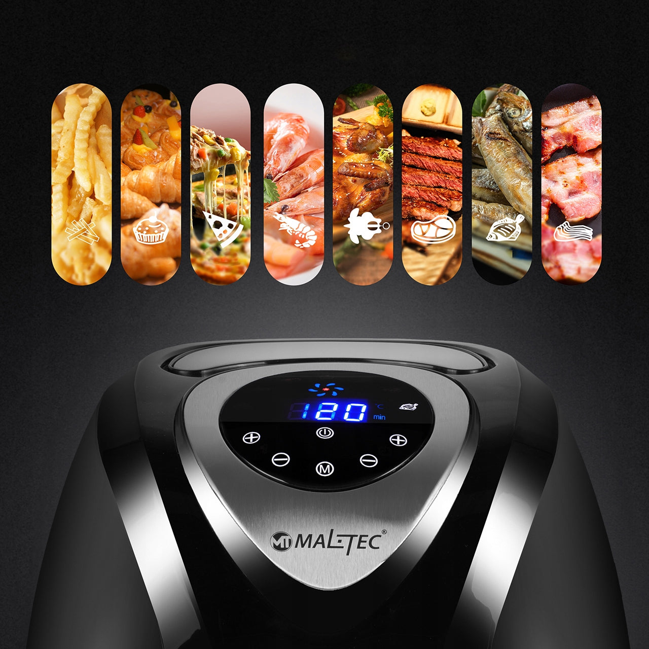 Karšto oro gruzdintuvė 4.3 l MALTEC Ai-fryer 1400 W