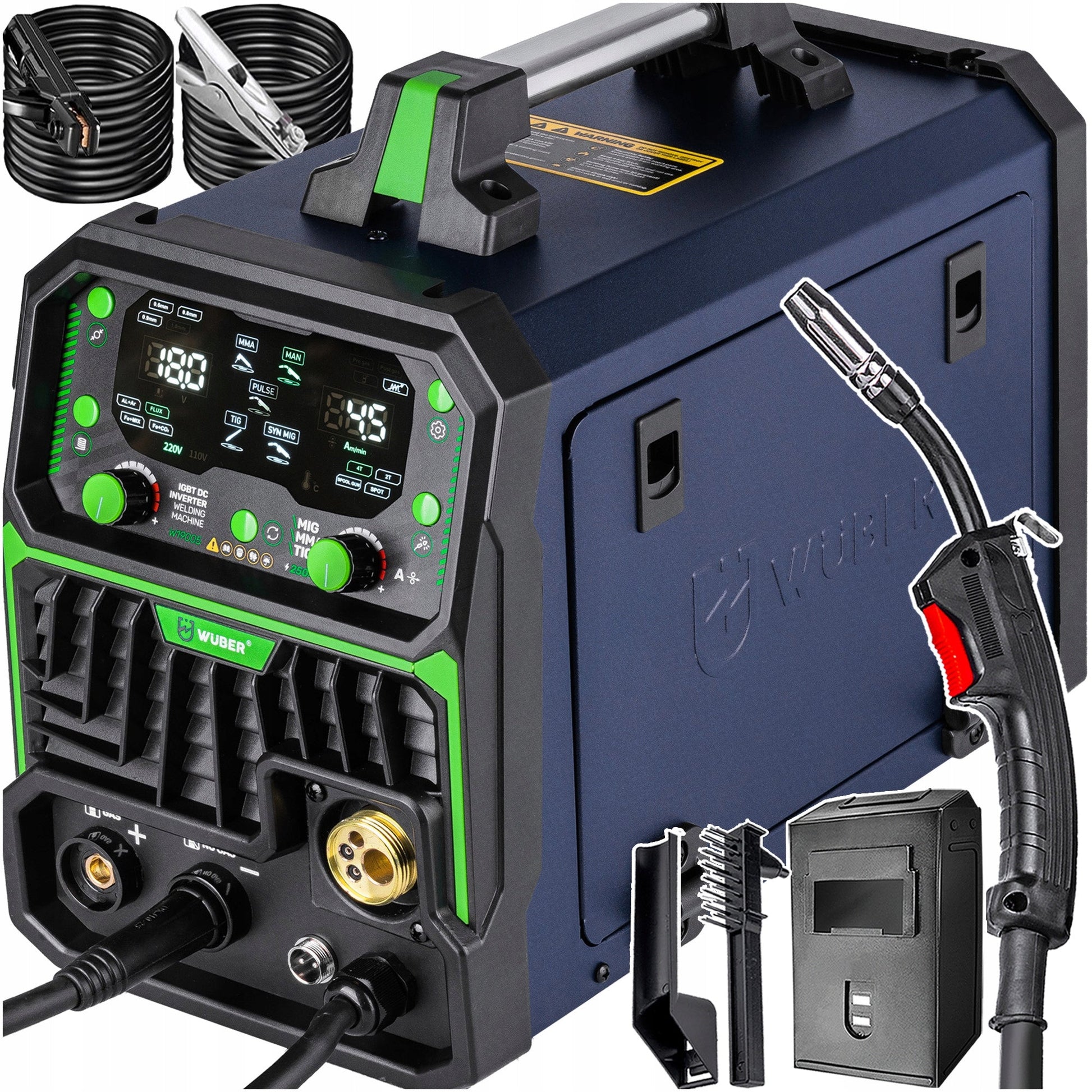 Inverterinis pusautomatis suvirinimo aparatas Wuber MIG FLUX / MMA / TIG / MIG-MAG / 250a