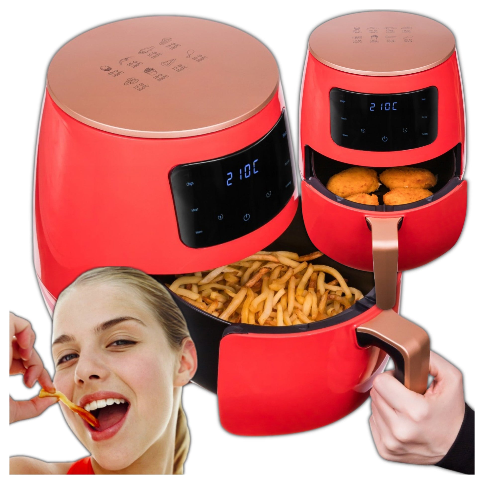Karšto oro gruzdintuvė Zlaro Air Fryer Oil Free Air Fryer 4,5L 1400W