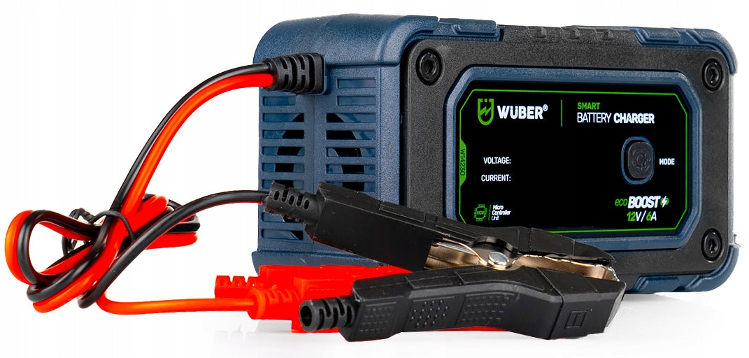 Mikroprocesorinis akumuliatoriaus įkroviklis su LCD WUBER 12V/6A