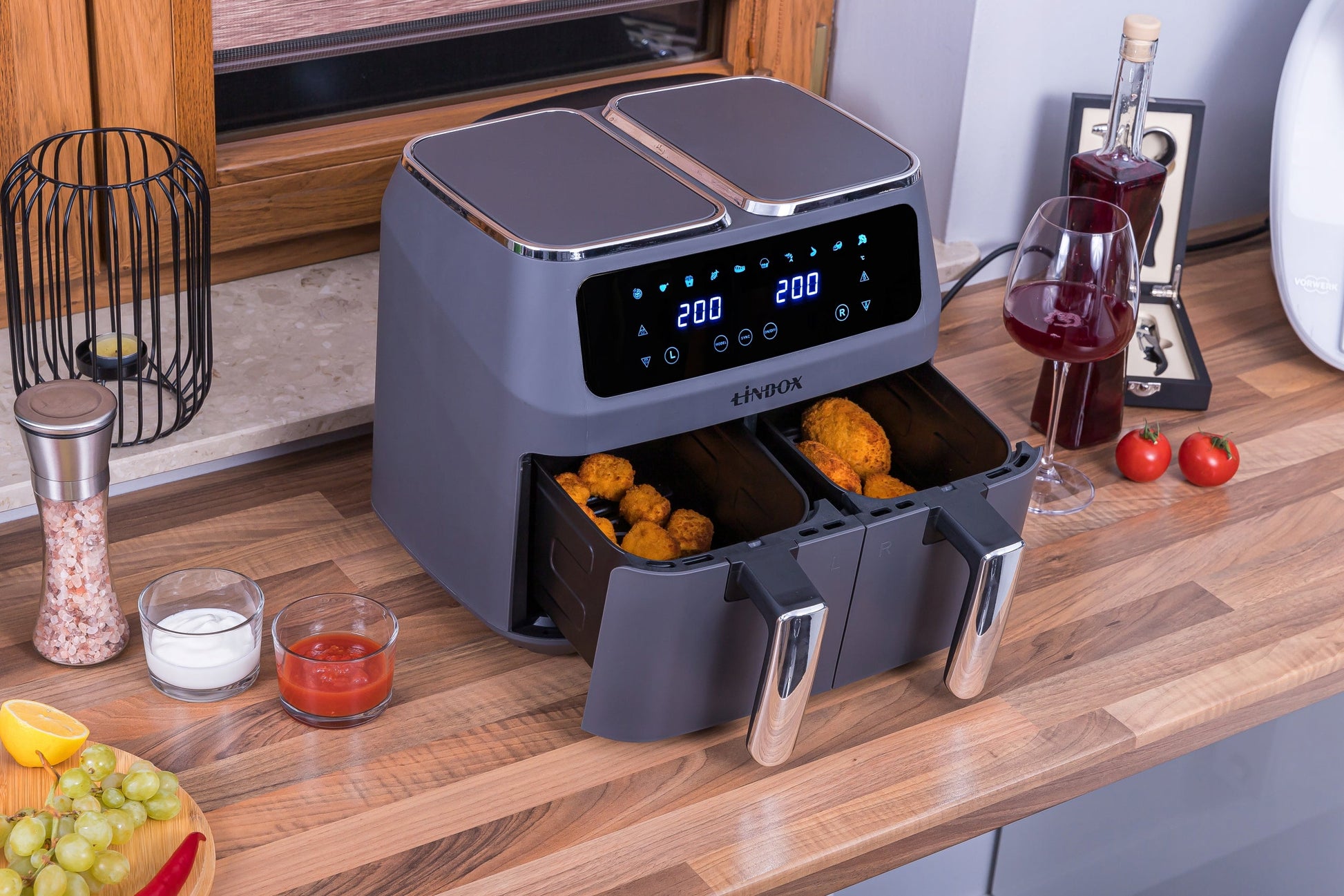 Karšto oro gruzdintuvė 8 l Linbox AIR FRYER 4/4