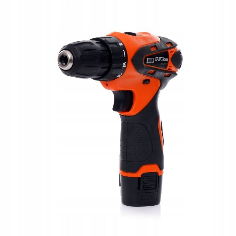 Akumuliatorinis gręžtuvas-suktuvas Kraft&Dele KD3066 – 18V, 1300mAh su lagaminu