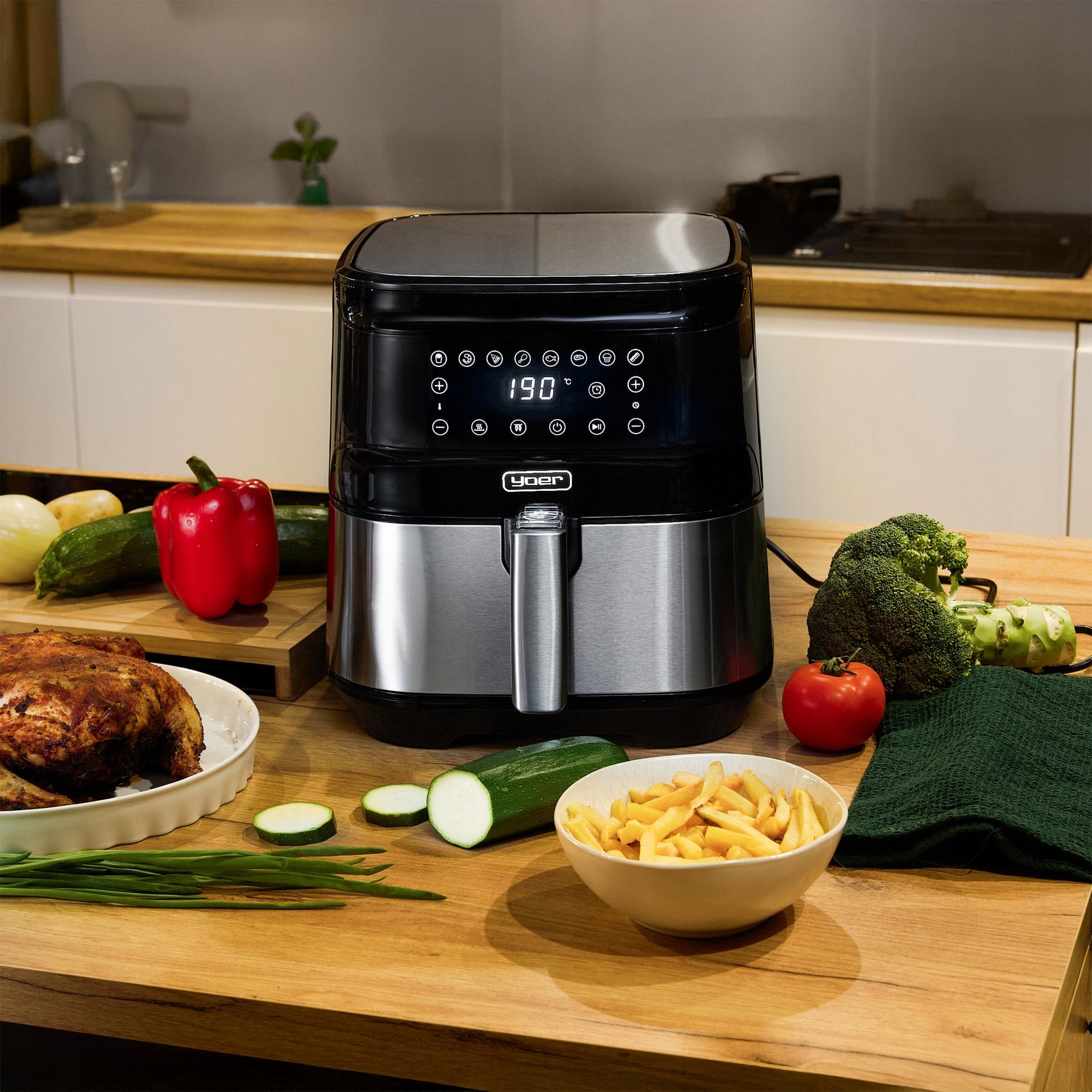 Karšto oro gruzdintuvė 4in1 Air Fryer Yoer + WiFi 6L 1700W