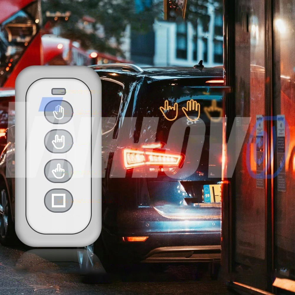 LED rankos gestų indikatorius automobiliui su nuotolinio valdymo pultu