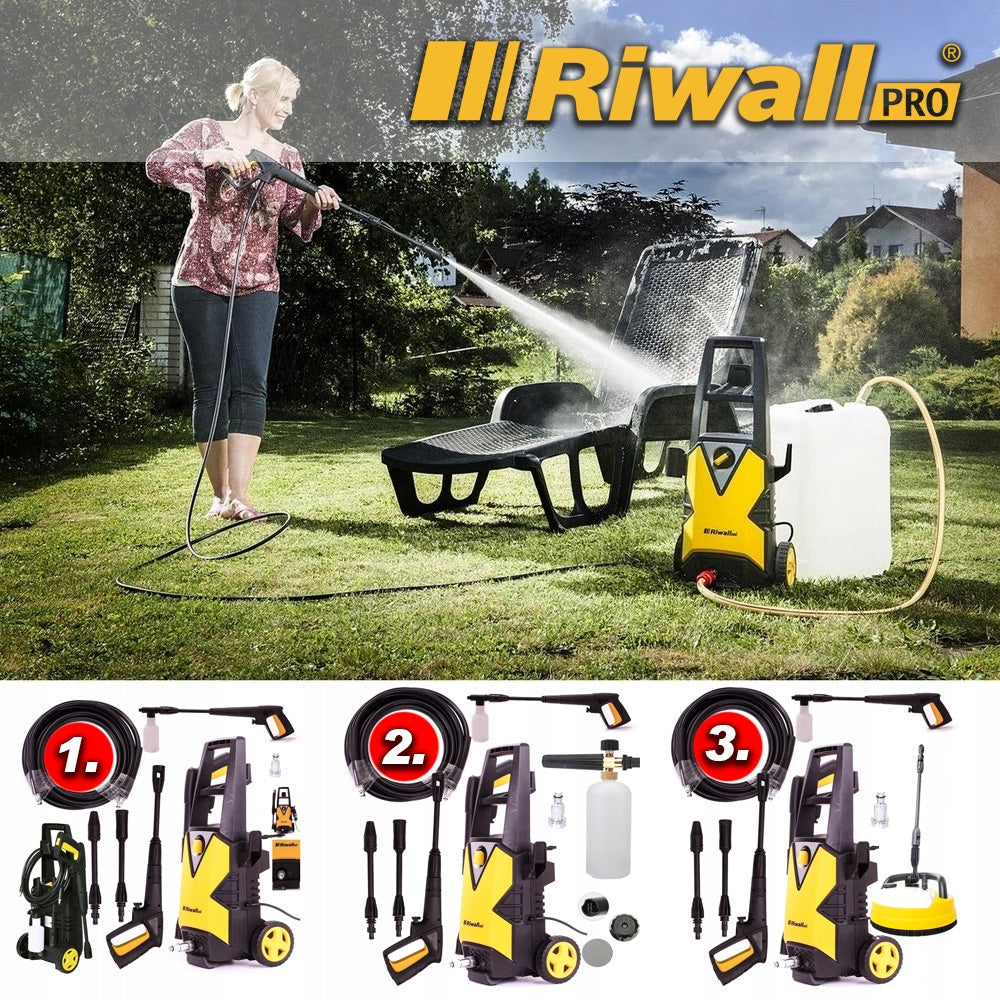 Aukšto slėgio plovimo įrenginys Riwall, 130 bar, 1600 W