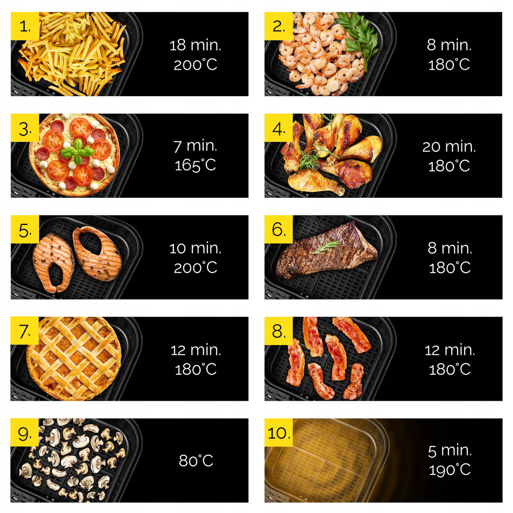 Karšto oro gruzdintuvė 4in1 Air Fryer Yoer + WiFi 6L 1700W