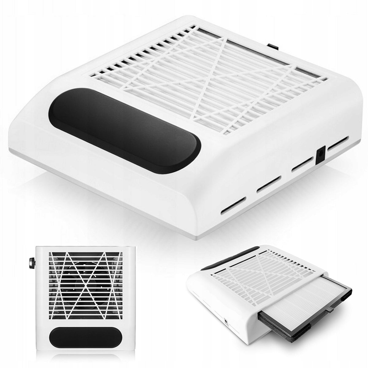 Manikiūro dulkių surinkėjas 80W su kasete ir filtru
