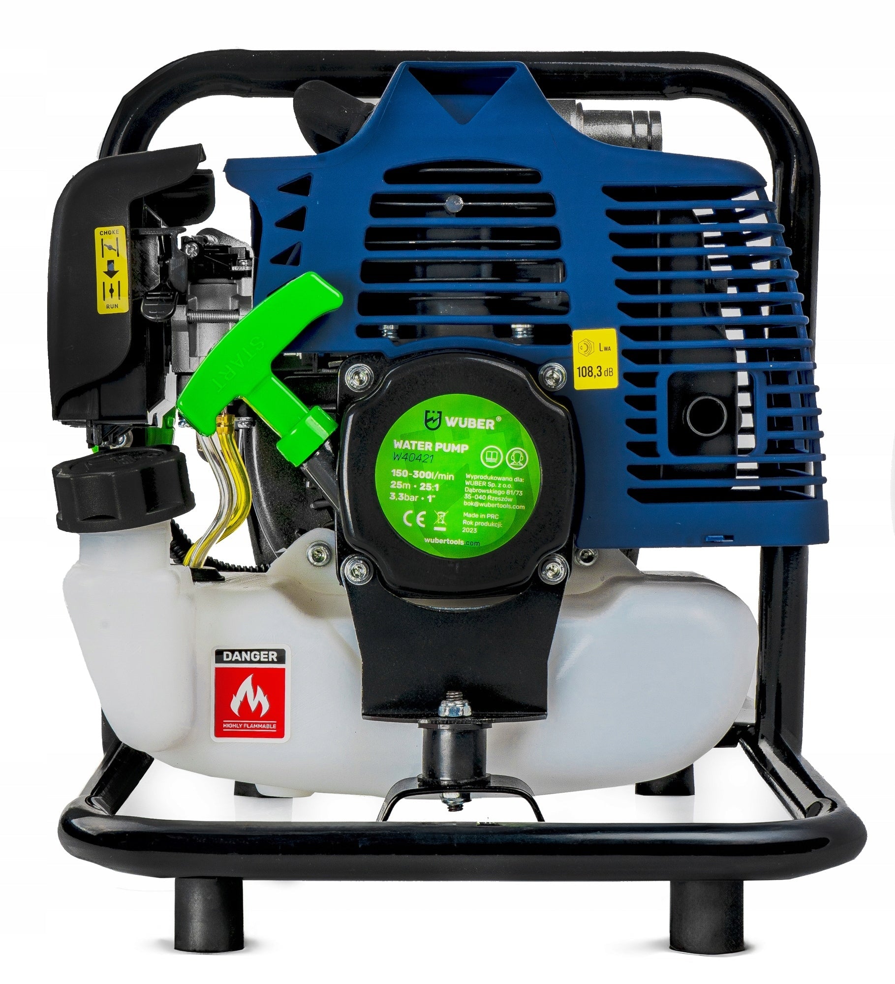 WUBER 1" Benzininis Motosiurblys – 5.2 AG, 18 000 l/h, su priedais ir alyva