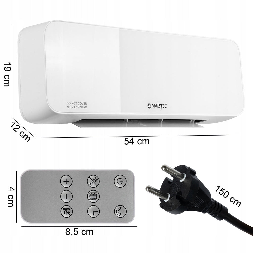 Elektrinė oro užuolaida - šildytuvas Maltec PT4200Wt 2000W su WiFi ir pulteliu