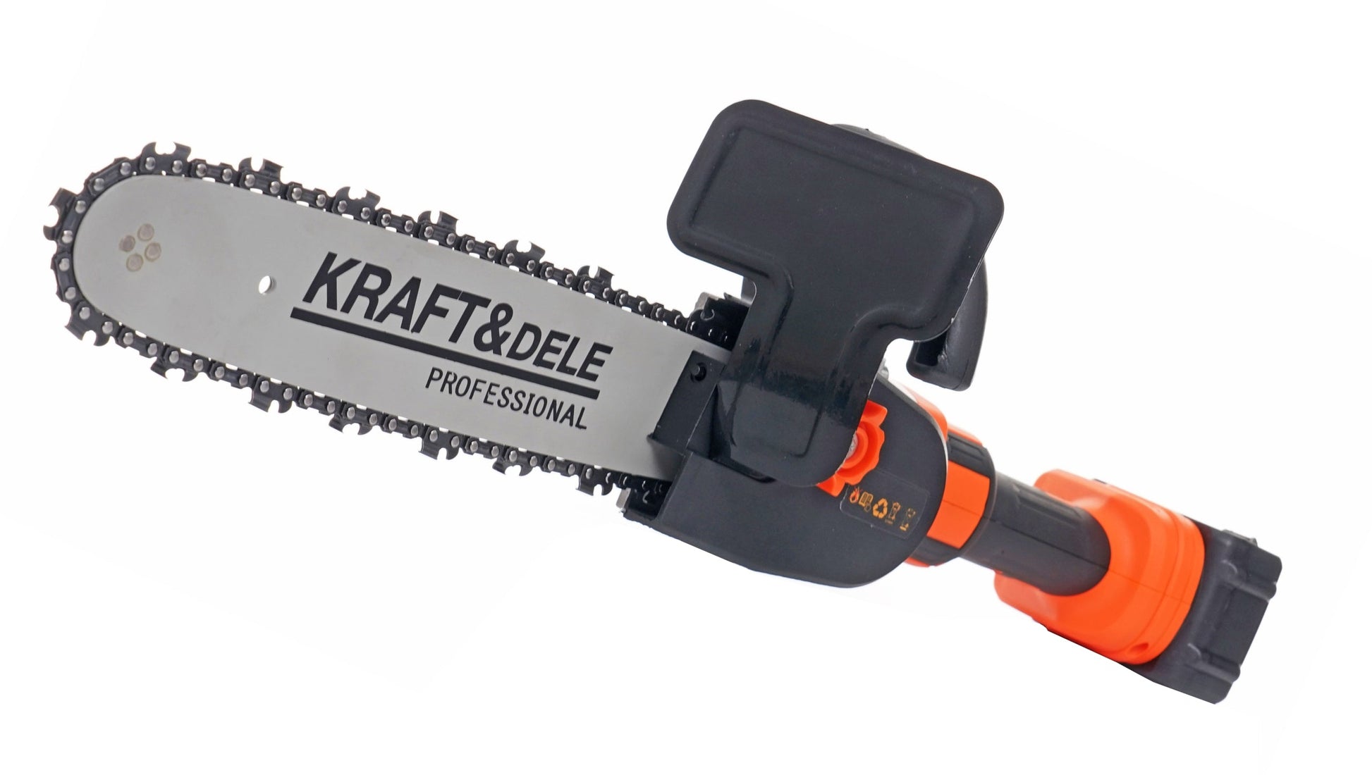 Akumuliatorinis kampinis šlifuoklis + grandininis pjūklas 2in1 Kraft&Dele KD10624