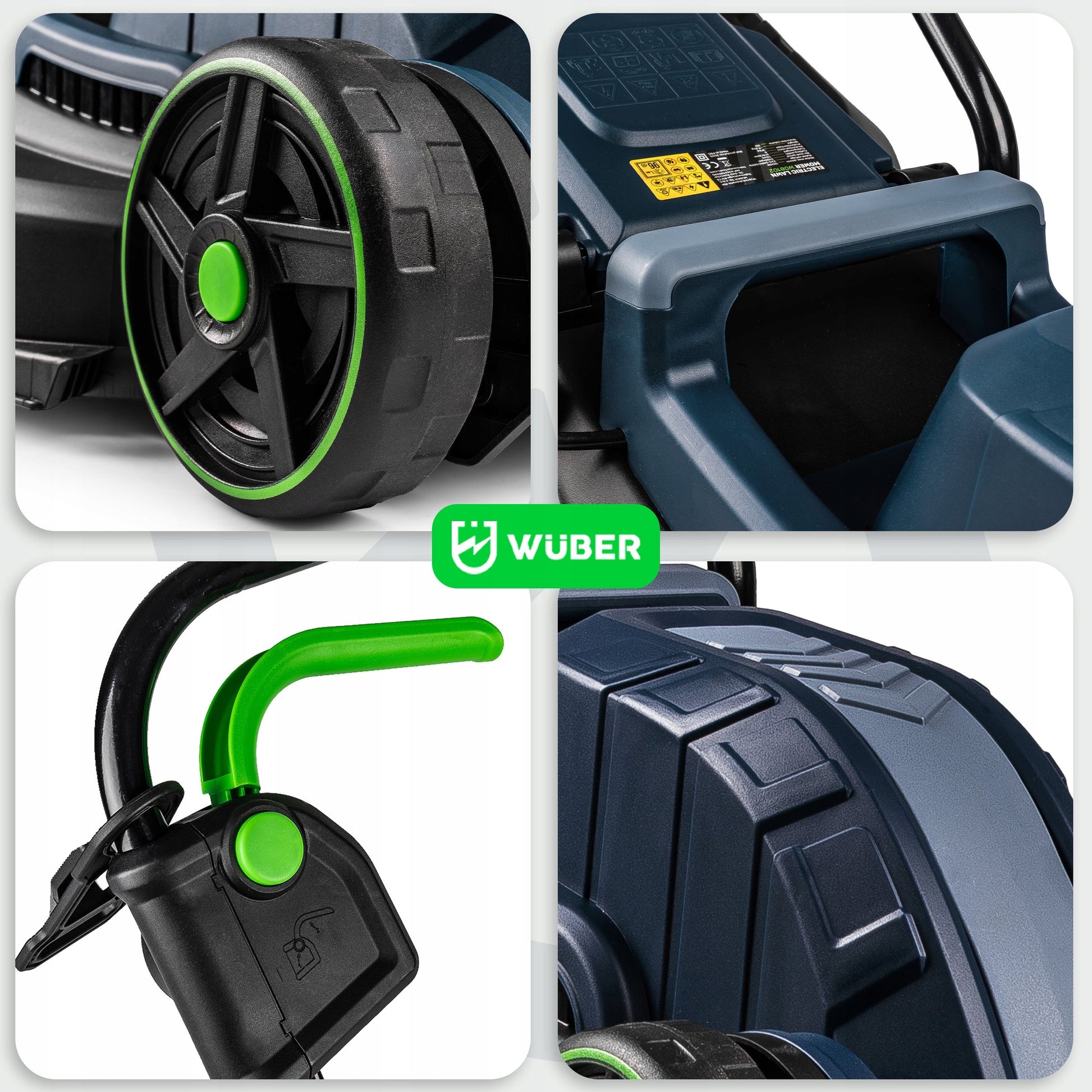 Elektrinė vejapjovė WUBER 1200W – galinga, lengva ir manevringa