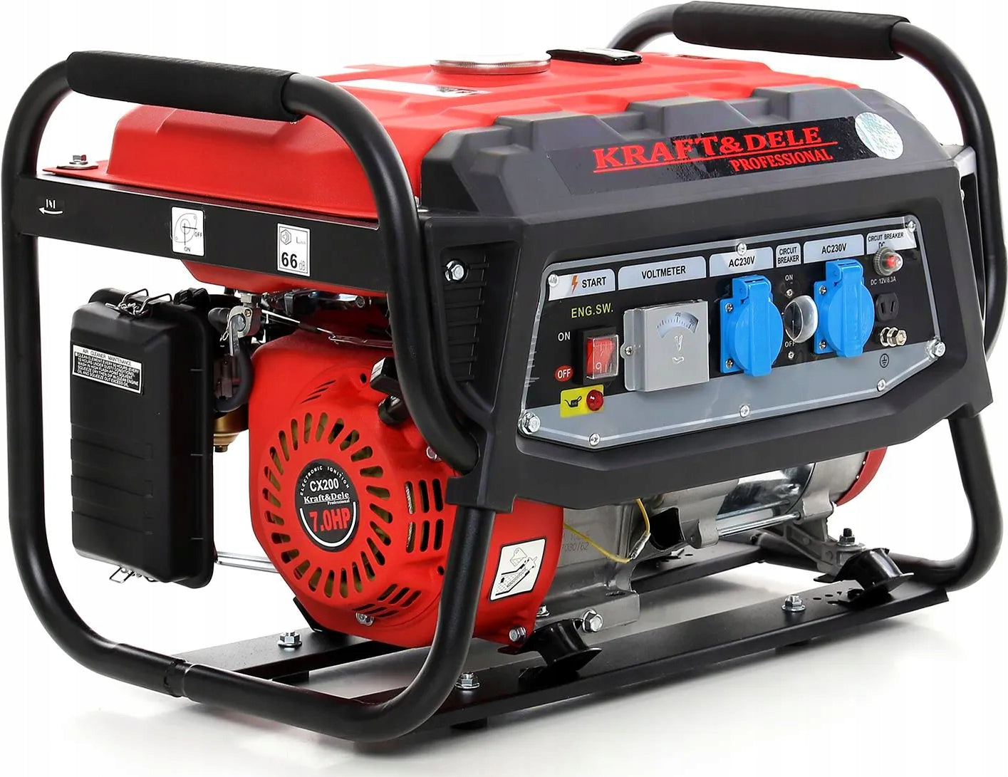 KRAFT&DELE KD136 galingas generatoriaus rinkinys su AVR technologija ir nemokama alyva