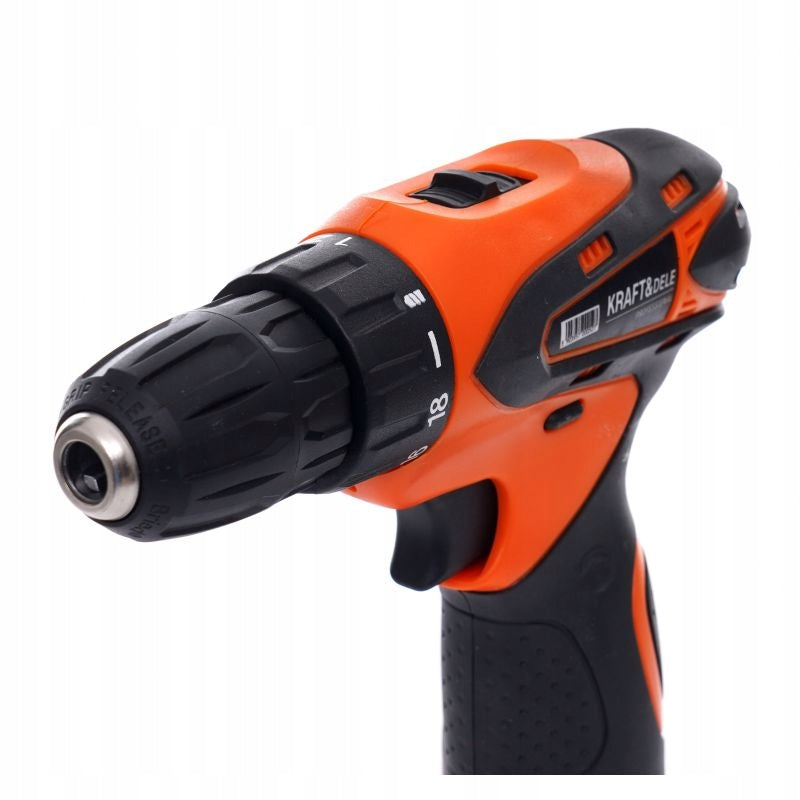 Akumuliatorinis gręžtuvas-suktuvas Kraft&Dele KD3066 – 18V, 1300mAh su lagaminu