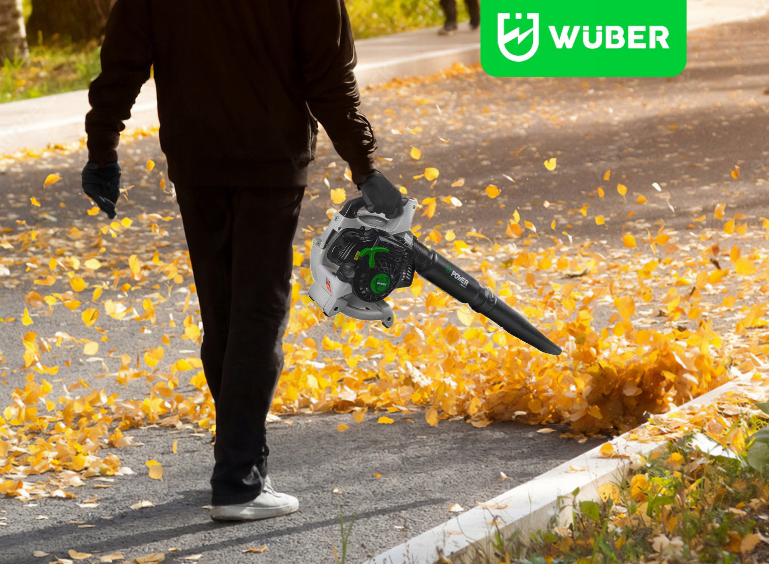 Benzininis lapų pūstuvas/trauktuvas WUBER 1600W su 50l krepšiu