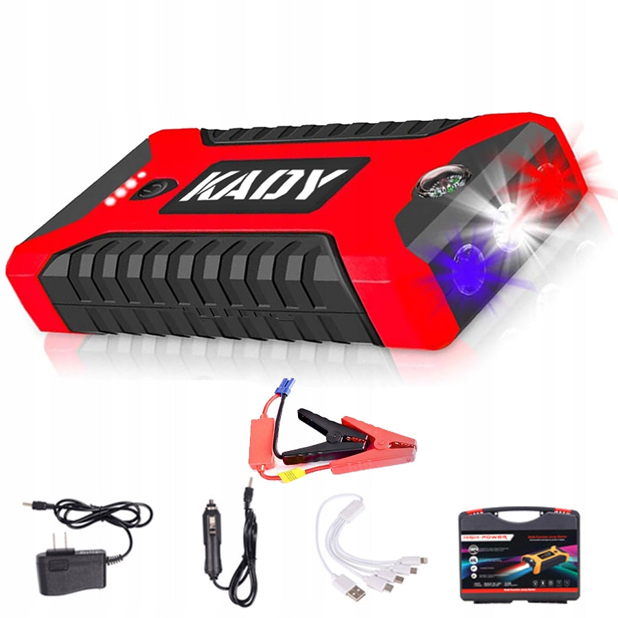 Variklio užvedimo įrenginys su Powerbank ir žibintuvėliu KADY