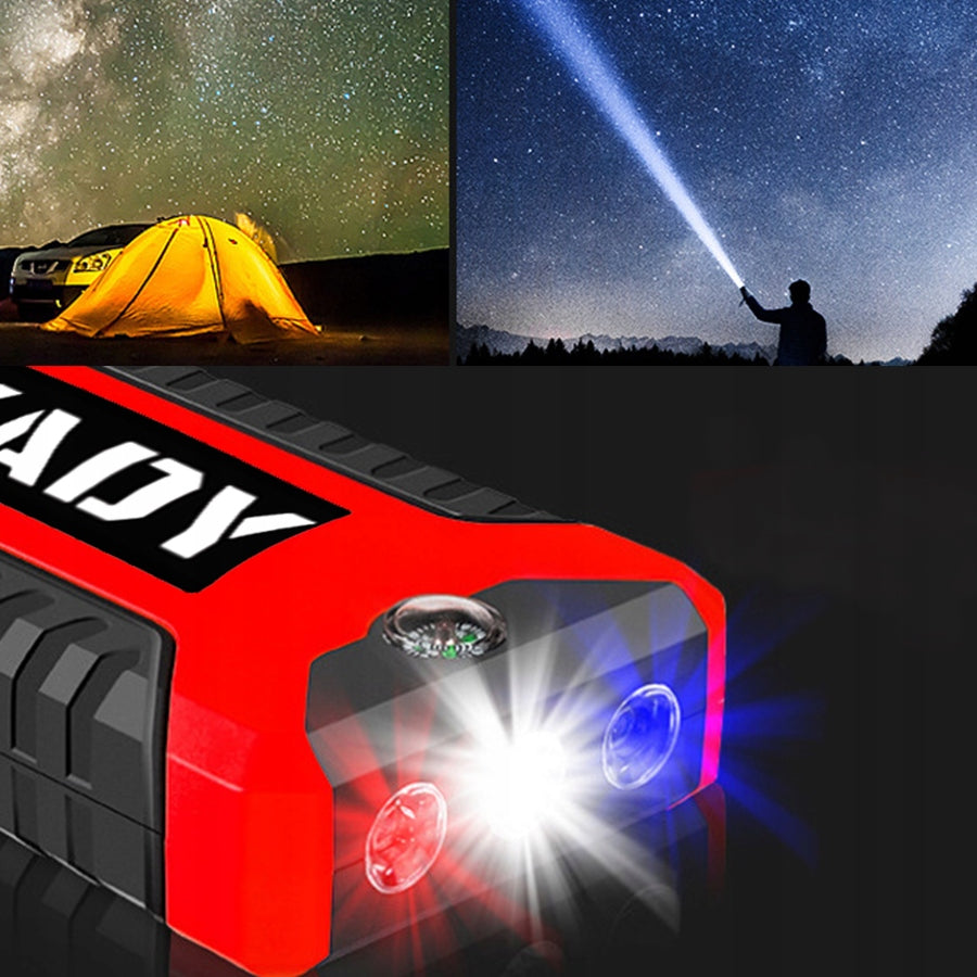 Variklio užvedimo įrenginys su Powerbank ir žibintuvėliu KADY