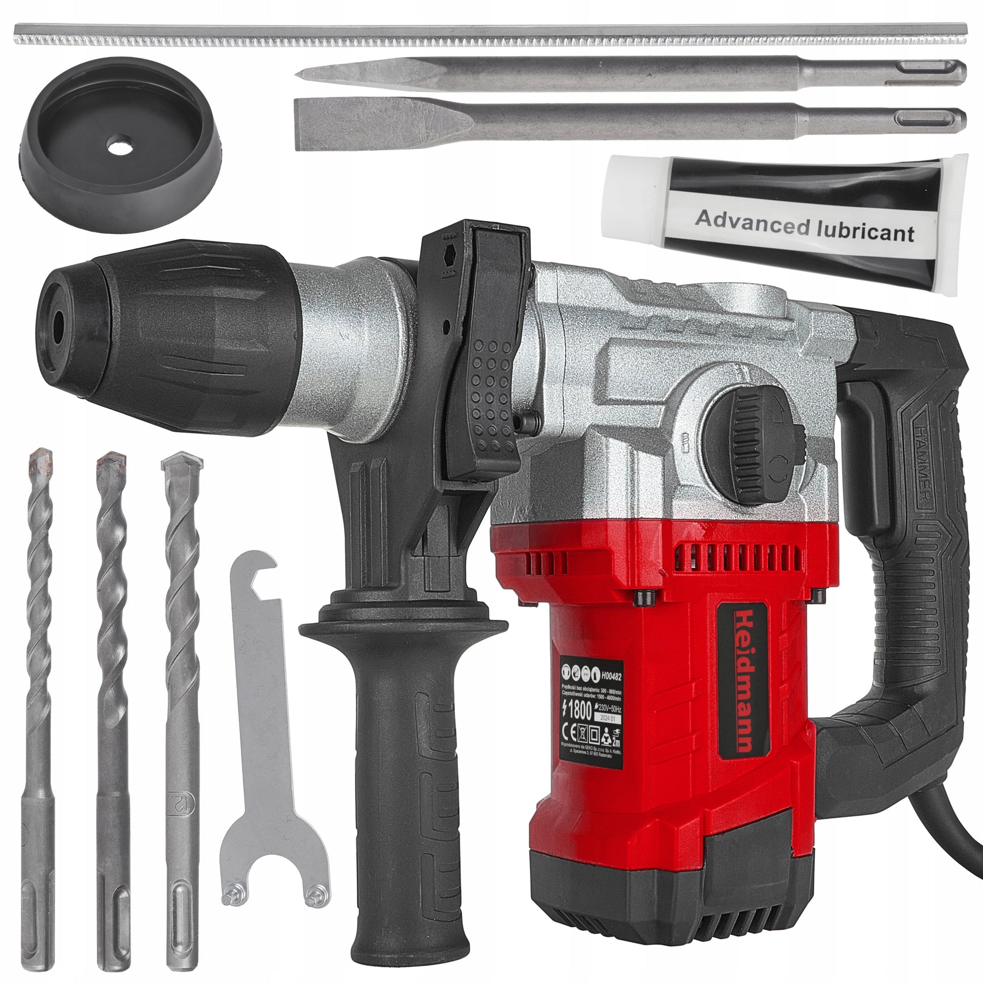 Elektrinis kaltas - parforatorius Heidmann 1800W SDS Plus Hammer Drill