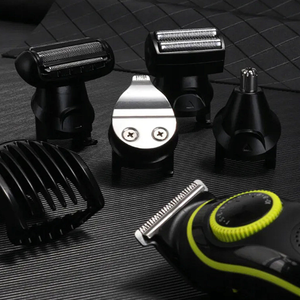 Plaukų ir barzdos kirpimo mašinėlė, trimeris - rinkinys 5IN1 KEMEI BARBER