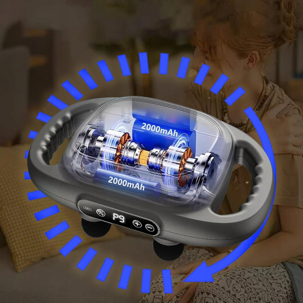 Elektrinis masažo pistoletas kūnui su 6 antgaliais (2000mAh)
